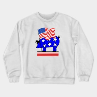 Patriotic Pig Crewneck Sweatshirt